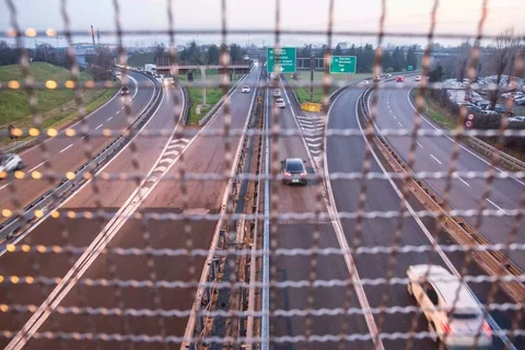Highway Bridge Stock Footage 125339578