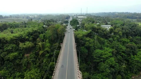 Highway Bridge over the River Stock Footage 246838808