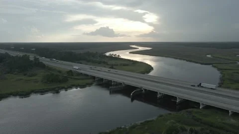 Highway Bridge Over Water Video stock 162669754