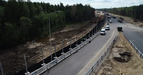 Highway building Stock Footage 92157551