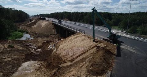Highway building Stock Footage 92158335