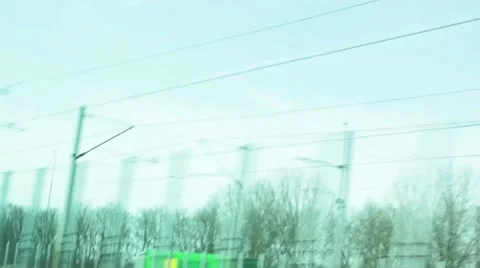 Highway from bus window Stock Footage 57110457