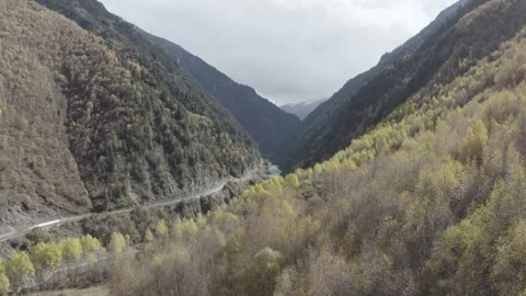 The highway in the canyon in autumn Video stock 337985446