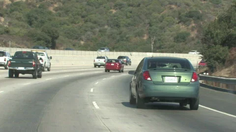 Highway car back 1 Video stock 415725