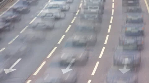 Highway car time lapse Stock Footage 25592929