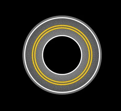 Highway in a circle with asphalt texture Stock Illustration
