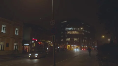 Highway in the city at night Stock Footage 322223329