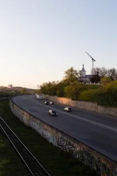 Highway in the city. Stock Photos