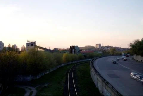 Highway in the city. Stock Photos