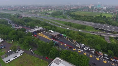 Highway in the city of Surabaya, East Java, Indonesia Stock Footage 136099548
