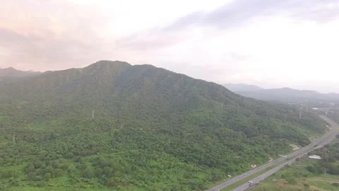 Highway close to the coast.   Stock Footage 143946427