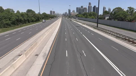 Highway closed for infrastructure repairs and maintenance Vídeo Stock 157192606