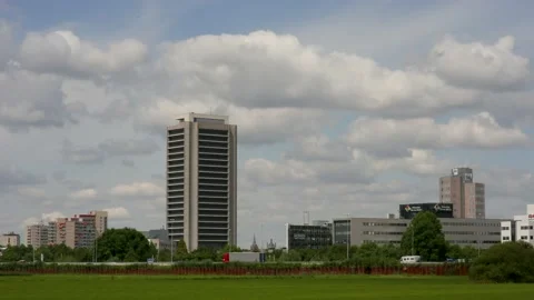 Highway clouds buildings Stock Footage 142209601