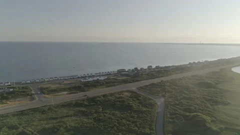 Highway by the Coast at Sunset Stock Footage 155792320
