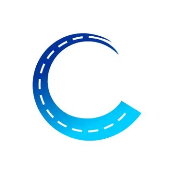 Highway Coating Initial C Symbol Design Stock Illustration