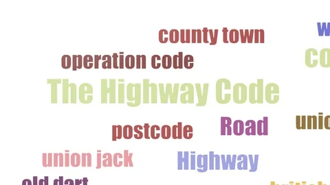 The Highway Code Tagcloud Animated Isolated On White 動画素材 107238656