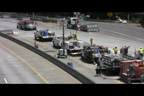 Highway construction Stock Footage 164520