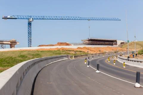 Highway Construction Landscape Stock Photos