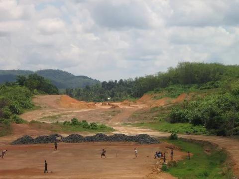 Highway construction Stock Photos