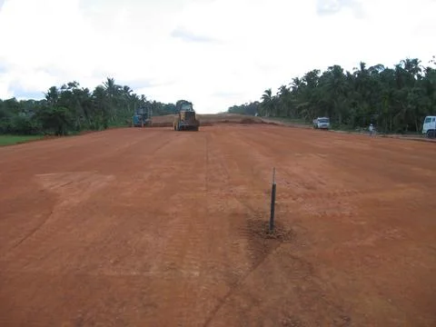Highway construction Foto stock