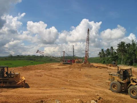 Highway construction Stock Photos