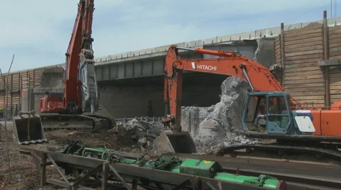 Highway construction site on I-76 Stock Footage 49893616