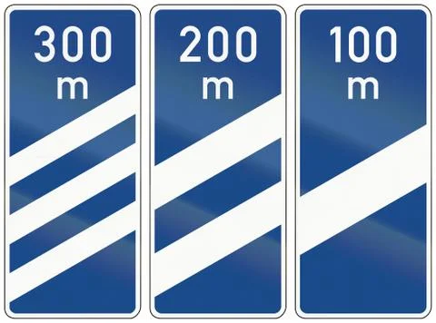 Highway Countdown Markers In Germany Illustrazione stock