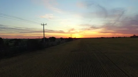 Highway Crop on Sunset Видео 68752356