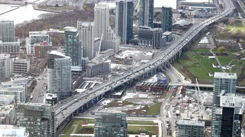 Highway Crossing City Stock Footage 40711907