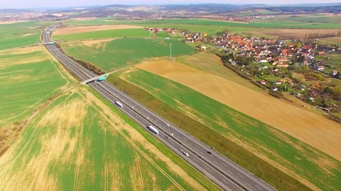Highway D5 with traffic. Stock Footage 74190219