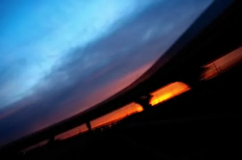 Highway at dawn Stock Photos