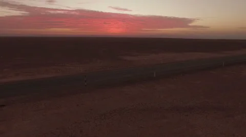 Highway in the desert Stock Footage 62759890