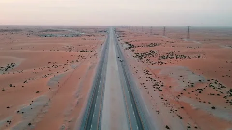 Highway in a desert Video stock 210546786