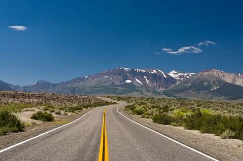Highway in the desert Stock Photos
