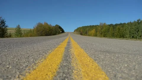Highway Double Yellow Line Video stock 163296294