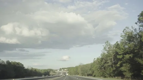 Highway Drive Overlooking Trees Video stock 83957738
