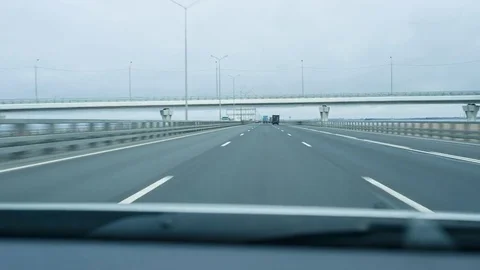 Highway driving. Time lapse Stock Footage 81668269