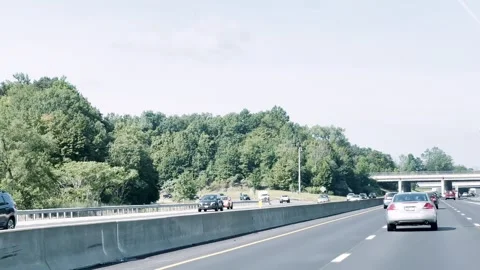 Highway driving view from a car Stock Footage 247452912