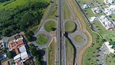Highway Drone Stock Footage