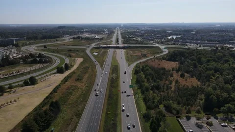 Highway Drone Shot Stock Footage 150390771