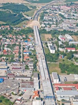 Highway during the construction Stock Photos
