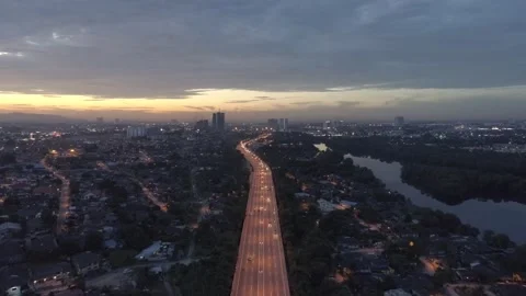 Highway at Dusk Stock Footage 157081696