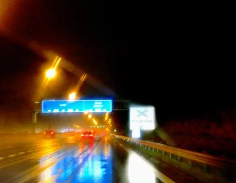 Highway E40 from Brussels to Heverlee intersection road Stock Photos