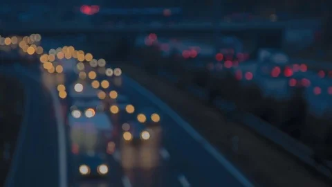 Highway evening, artistic background time lapse Stock Footage 71054686