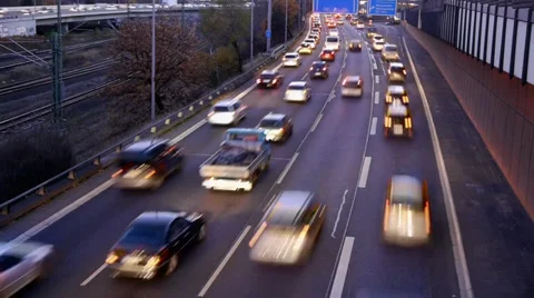 Highway in evening Stock Footage 33002125