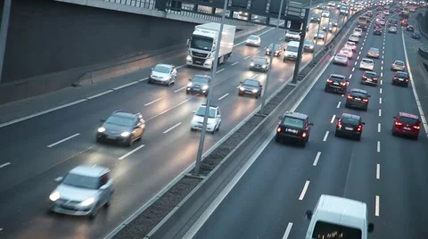 Highway in evening 스톡 동영상 52178707