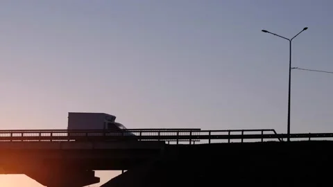 Highway in the evening. Stock Footage 153662527