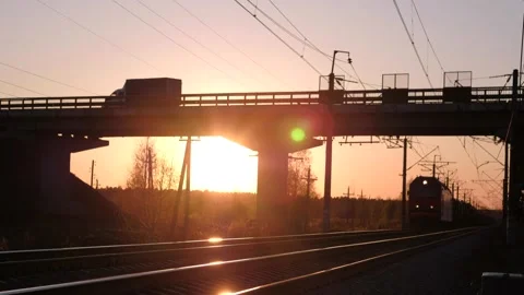 Highway in the evening. Stock Footage 154344781