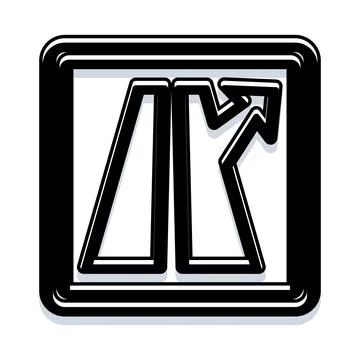 Highway exit route road direction symbol icon Illustrazione stock