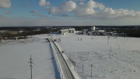 Highway to the factory Stock Footage 168829093